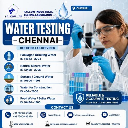 Water Testing Chennai Ensuring Safe Water for Health and Construction